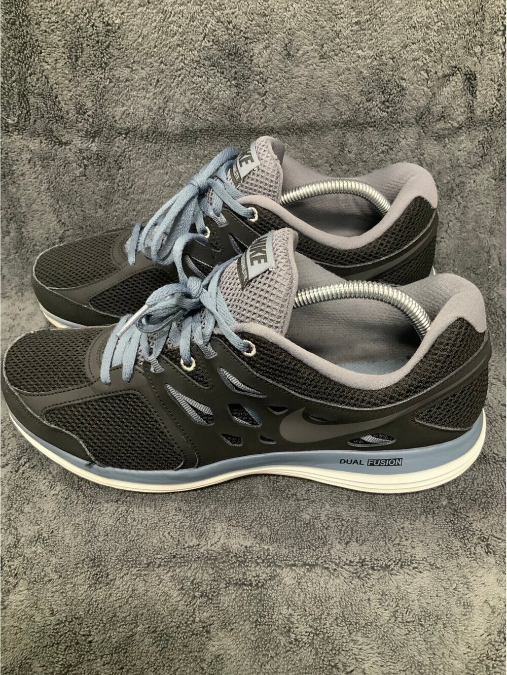 Nike Dual Fusion Lite Running Shoes Dark Grey Silver 599513-002 Men’s Size 10